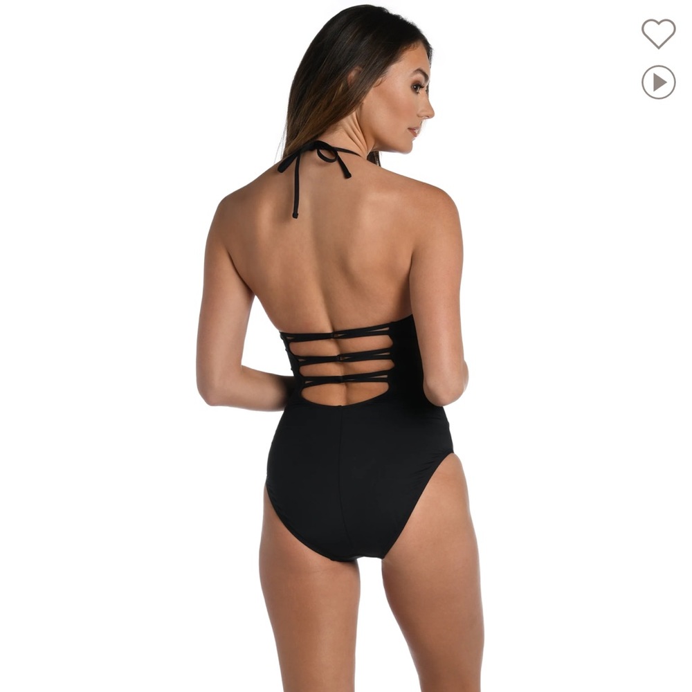 NWT LA BLANCA Island Goddess Underwire Scoop Front Lingerie One Piece